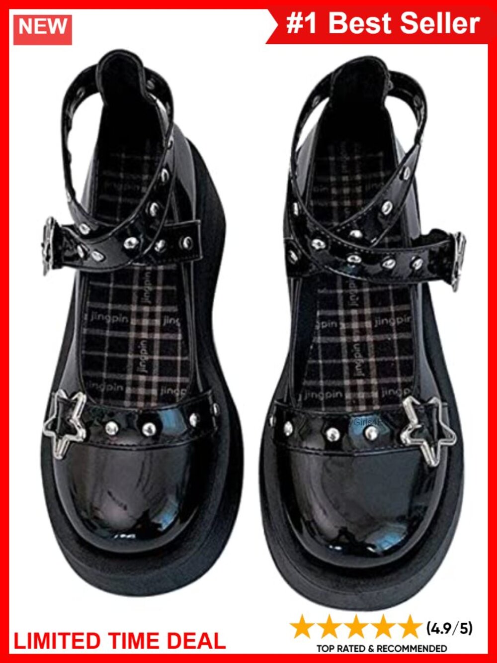 Mary Jane Oxfords Chunky Heel Platform Pumps Faux Leather